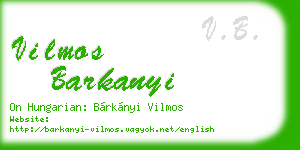 vilmos barkanyi business card