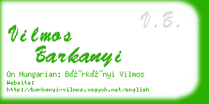 vilmos barkanyi business card